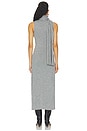 view 5 of 4 Wool Funnel Scarf Dress in Dark Grey