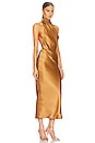 view 3 of 3 Silk Maxi Dress in Light Brown