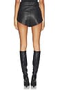 view 4 of 6 SHORT EN CUIR in Black Croc
