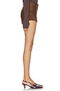 view 3 of 6 Leather Suede Mini Short in Brown Suede