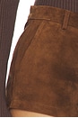 view 6 of 6 Leather Suede Mini Short in Brown Suede
