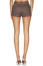 view 4 of 6 SHORT EN LIN in Brown & White Polka Dot