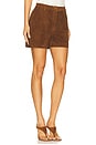 view 2 of 6 레더 숏츠 in Suede Honey Brown
