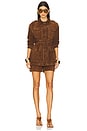 view 5 of 6 레더 숏츠 in Suede Honey Brown