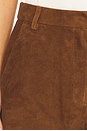 view 6 of 6 레더 숏츠 in Suede Honey Brown