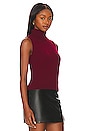 view 2 of 4 Sleeveless Roll Neck Top in Burgundy