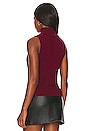 view 3 of 4 Sleeveless Roll Neck Top in Burgundy