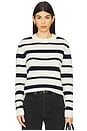 view 1 of 4 Cashmere Crew Neck Jumper in Stripe Navy