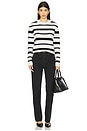 view 4 of 4 Cashmere Crew Neck Jumper in Stripe Navy