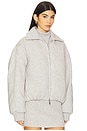 view 3 of 5 Cashmere Bomber Jacket in Grey