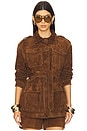 view 1 of 4 가죽 자켓 in Suede Honey Brown