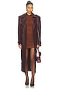 view 1 of 4 x REVOLVE Leather Suede Trench Coat in Pebble Burgundy