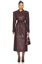view 2 of 4 x REVOLVE Leather Suede Trench Coat in Pebble Burgundy