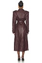 view 4 of 4 x REVOLVE Leather Suede Trench Coat in Pebble Burgundy
