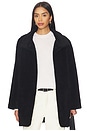 view 2 of 5 Shearling High Neck Mid Length Jacket in Black