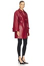 view 3 of 4 レザーコート in Deep Red