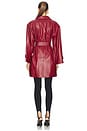 view 4 of 4 レザーコート in Deep Red