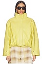 view 1 of 5 Leather Pebble Utility Jacket in Pebble Yellow
