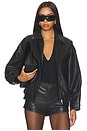 view 2 of 5 Leather Distressed Moto Jacket in Distressed Brown