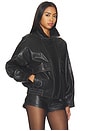view 4 of 5 Leather Distressed Moto Jacket in Distressed Brown