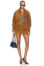 view 6 of 5 Leather Suede Rr Jacket in Caramel