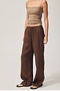 view 3 of 7 드로스트링 팬츠 in Brown