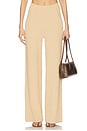 view 1 of 6 Fine Knit Ribbed Straight Leg Pant in Tan