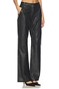 view 2 of 6 Leather Pebble Straight Leg Pant in Pebble Black
