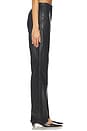view 3 of 6 Leather Pebble Straight Leg Pant in Pebble Black