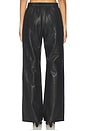 view 4 of 6 Leather Pebble Straight Leg Pant in Pebble Black