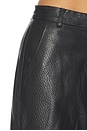 view 6 of 6 Leather Pebble Straight Leg Pant in Pebble Black