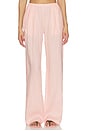 view 1 of 6 Linen Low Waist Day Pant in Soft Pink