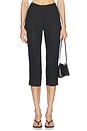 view 1 of 6 Linen Capri Pant in Black