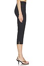 view 3 of 6 Linen Capri Pant in Black