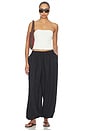 view 5 of 6 Linen Balloon Pant in Black