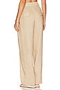 view 3 of 4 Linen Highrise Trousers in Beige