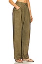view 3 of 4 Linen Trousers in Army Green