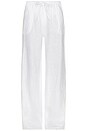 view 6 of 7 Linen Drawstring Trouser in White