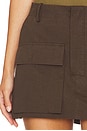 view 6 of 6 Cargo Pocket Mini Skirt in Brown
