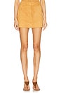 view 1 of 6 Leather Suede Mini Skirt in Suede Tan