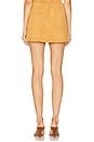 view 4 of 6 Leather Suede Mini Skirt in Suede Tan