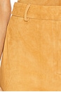 view 6 of 6 Leather Suede Mini Skirt in Suede Tan
