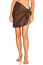 view 1 of 4 Linen Mini Sarong in Brown