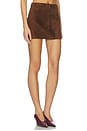 view 2 of 6 가죽 스웨이드 미니 스커트 in Chestnut Brown