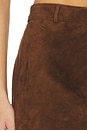 view 6 of 6 가죽 스웨이드 미니 스커트 in Chestnut Brown