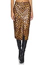 view 1 of 7 Leather Maxi Skirt in Leopard