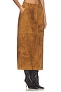 view 2 of 6 Leather Suede Maxi Skirt in Caramel