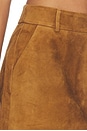 view 7 of 6 Leather Suede Maxi Skirt in Caramel