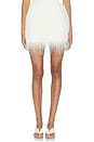 view 1 of 6 Polyester Fringe Mini Skirt in Cream