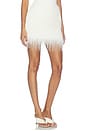 view 2 of 6 Polyester Fringe Mini Skirt in Cream